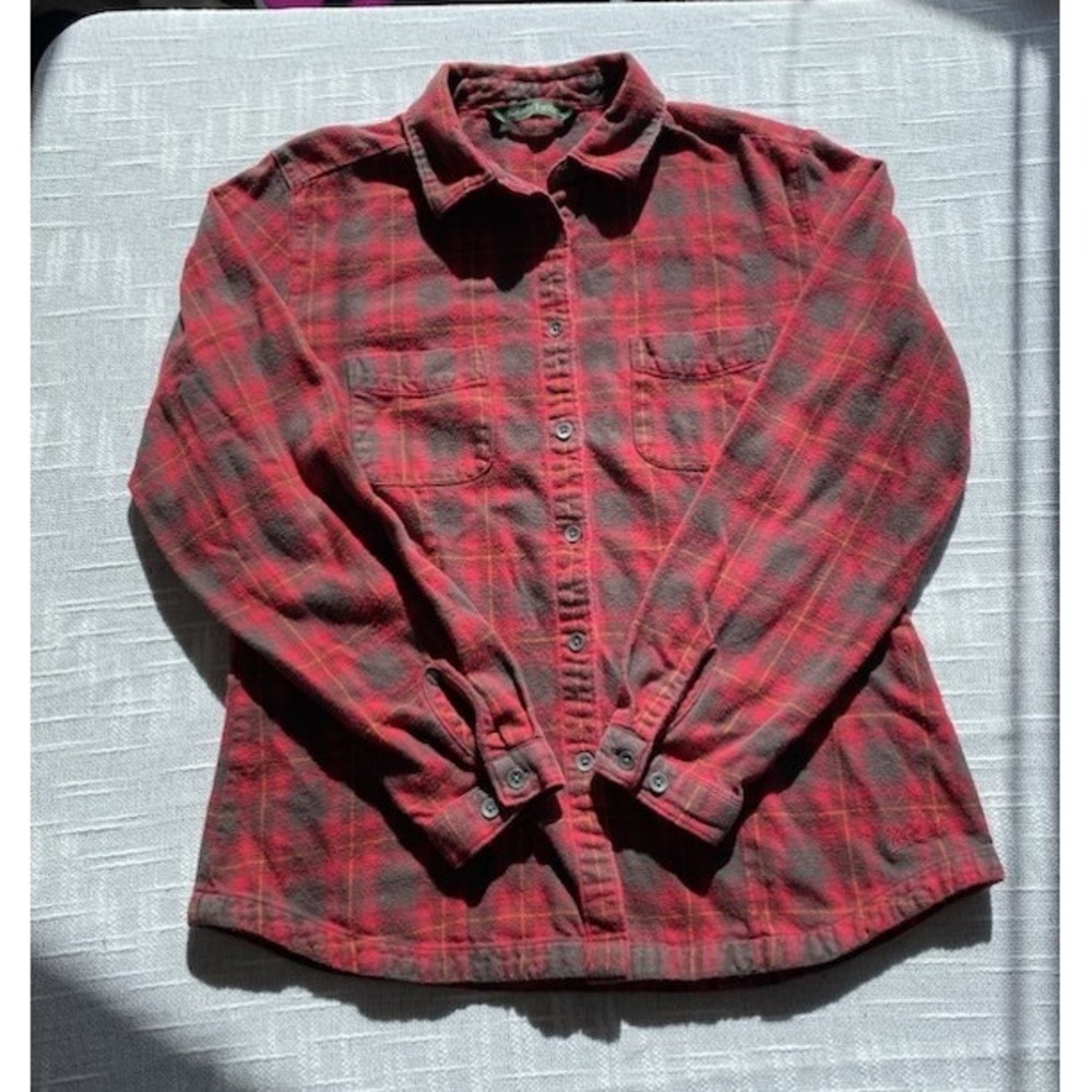 Woolrich Plaid Flannel Shirt Distressed Paint Splatter‎ Grunge Workwear M